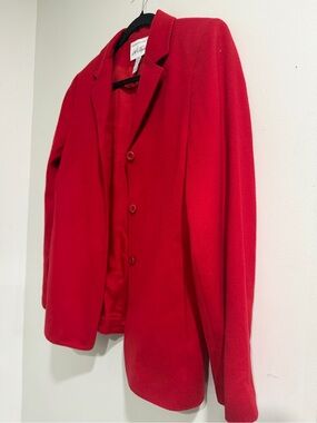 Lord & Taylor Red women  Pea Coat